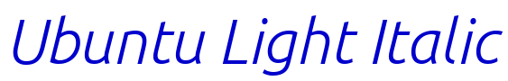 Ubuntu Light Italic الخط